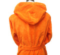 Bademantel orange mit Kapuze Velour - 0389