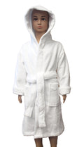 Bademantel für Kinder weiß Velour - 0389
