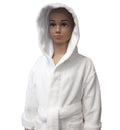 Bademantel für Kinder weiß Velour - 0389