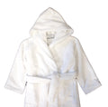 Bademantel für Kinder weiß Velour - 0389