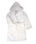 Bademantel für Kinder weiß Velour - 0389