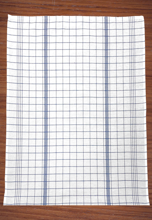 10er-Pack Geschirrtuch aus Baumwolle Karo blau-weiß 50x70 cm 0867