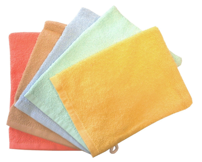 Waschhandschuh flaches Frottee 15x20 cm Zwirn unifarben Sonderposten 1645