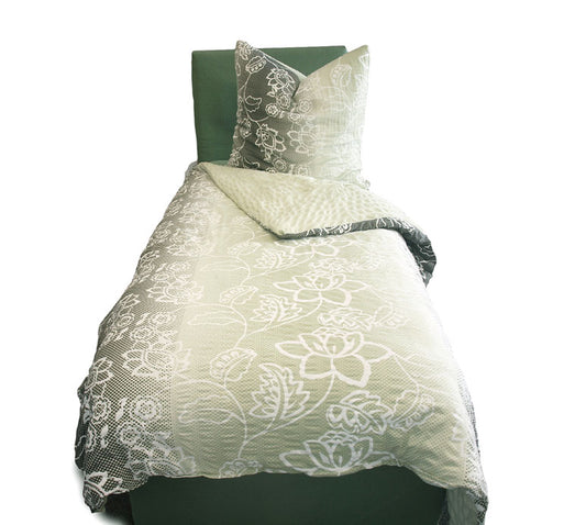 Jersey-Seersucker Bettwäsche mit Reißverschluss Baumwolle 80x80 135x200 cm 3280