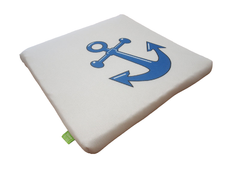 Outdoorkissen Sitzenbleiber maritim 2 - Anker grau